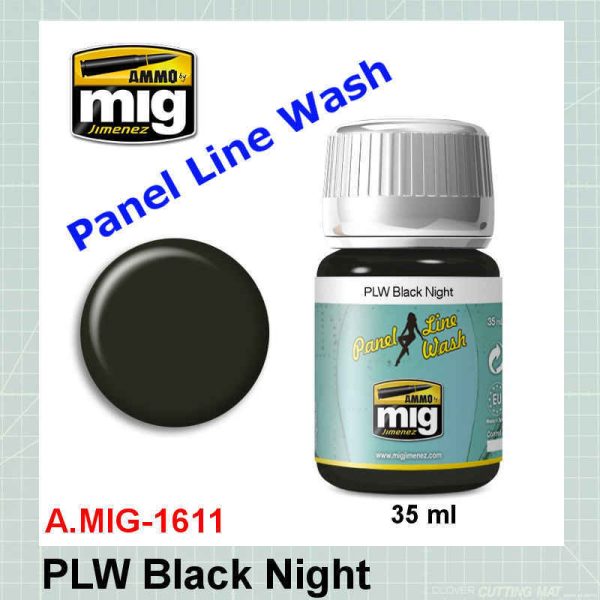 AMMO Mig 1611 Panel Line Wash Black Night