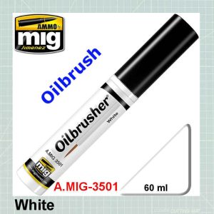 White oil paint brusher