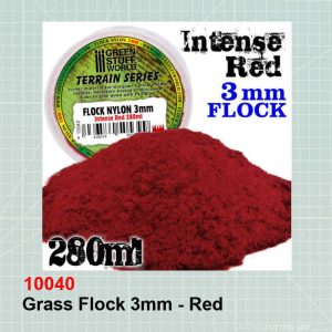 Grass Flock 3 mm - Red 10040