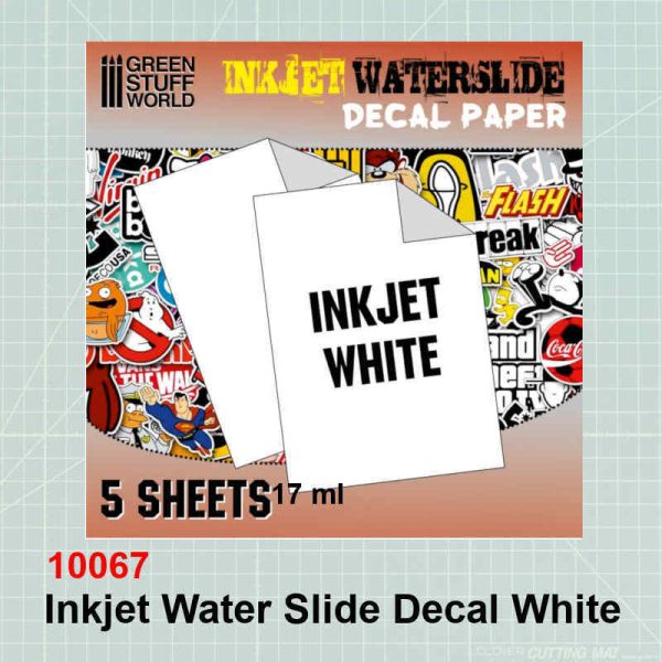 Inkjet Water Slide Decal, White 10067