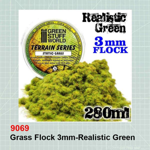 Grass Flock 3 mm-Realistic Green 9069